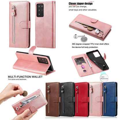 Zipper Wallet Leather Flip Case for Samsung S20 - carolay.co