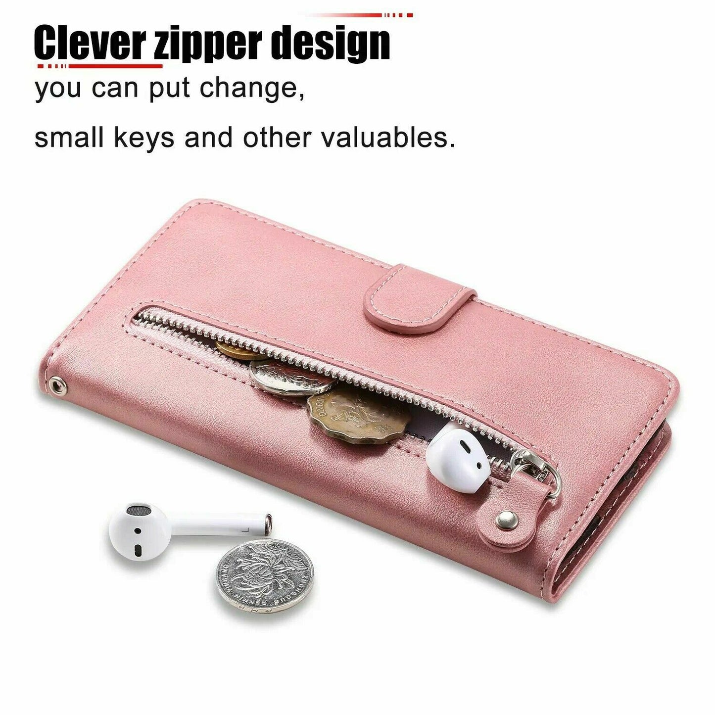 Zipper Wallet Leather Flip Case for Samsung S20 - carolay.co