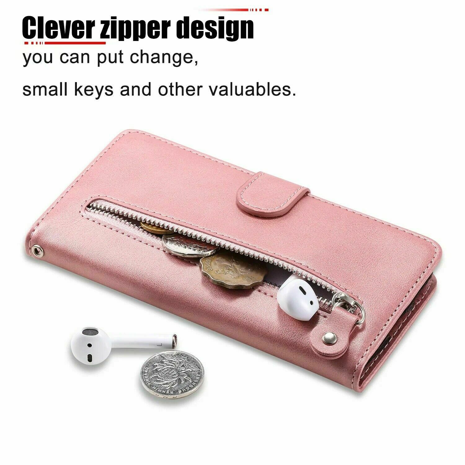 Zipper Wallet Leather Flip Case for Samsung S20 - carolay.co