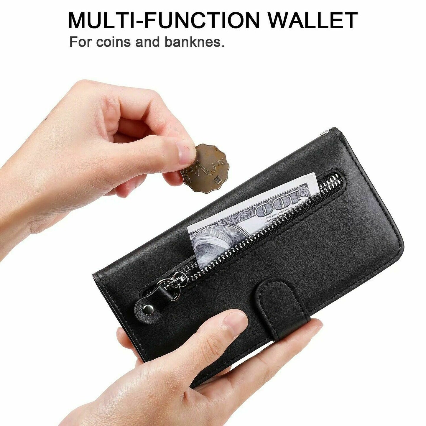 Zipper Wallet Leather Flip Case for Samsung S20 - carolay.co