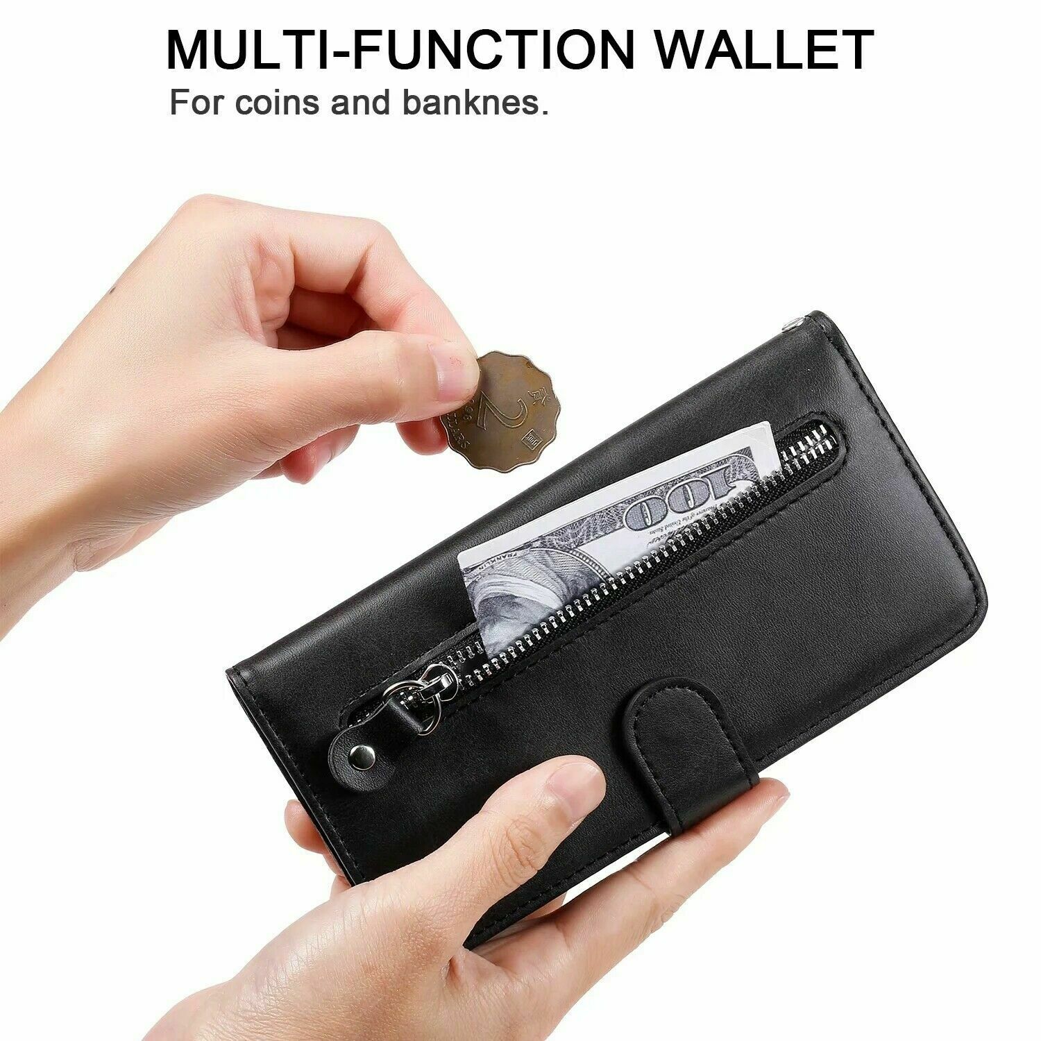 Zipper Wallet Leather Flip Case for Samsung S20 - carolay.co
