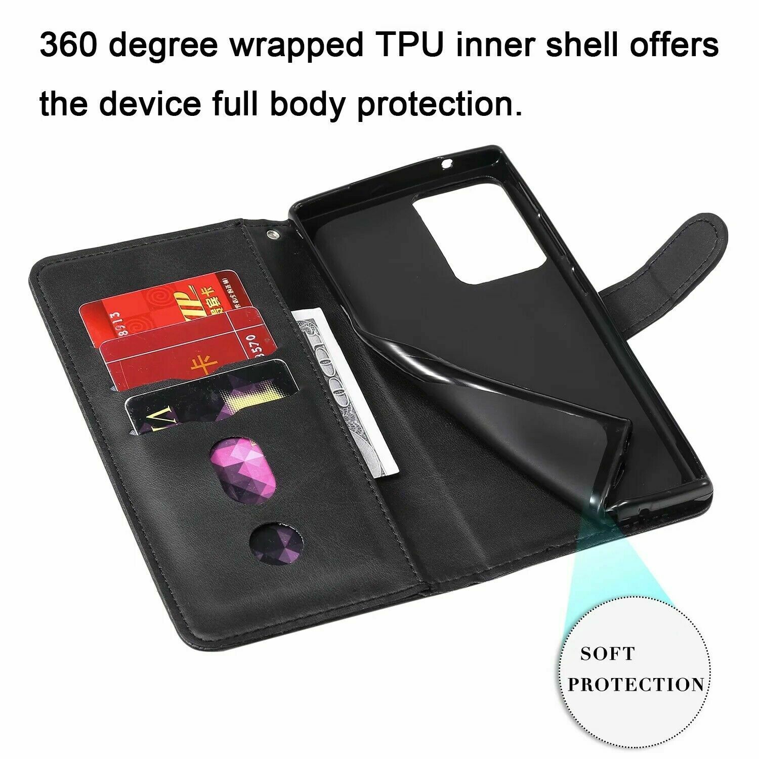 Zipper Wallet Leather Flip Case for Samsung S20 - carolay.co