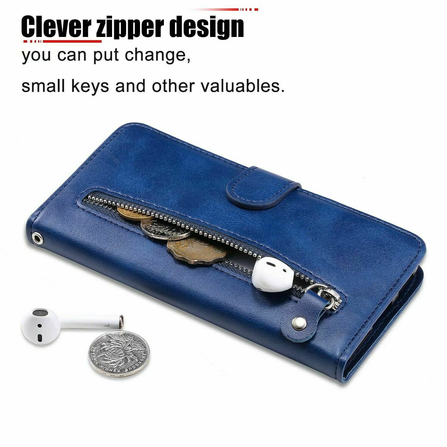 Zipper Wallet Leather Flip Case for Samsung S20 - carolay.co
