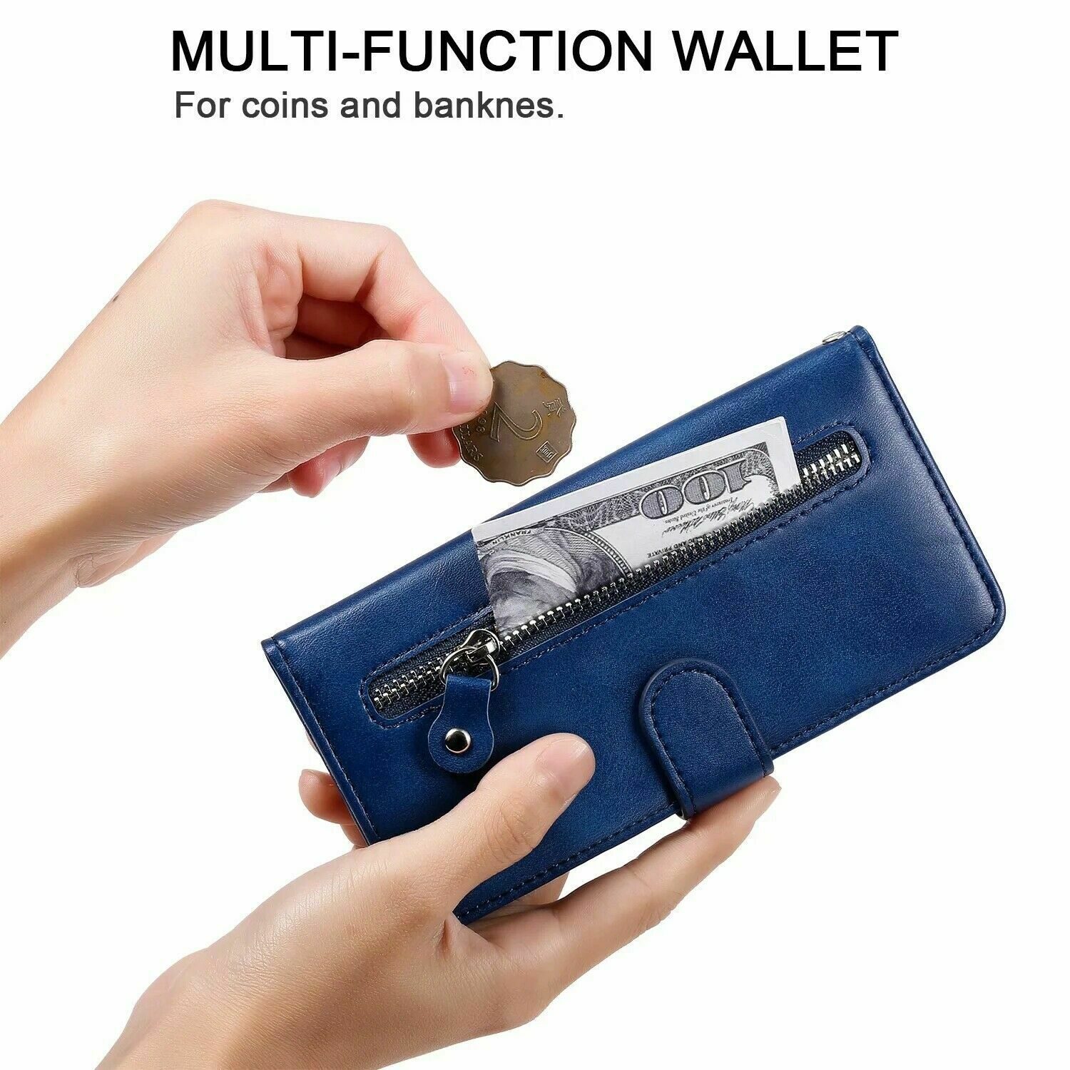 Zipper Wallet Leather Flip Case for Samsung S20 - carolay.co