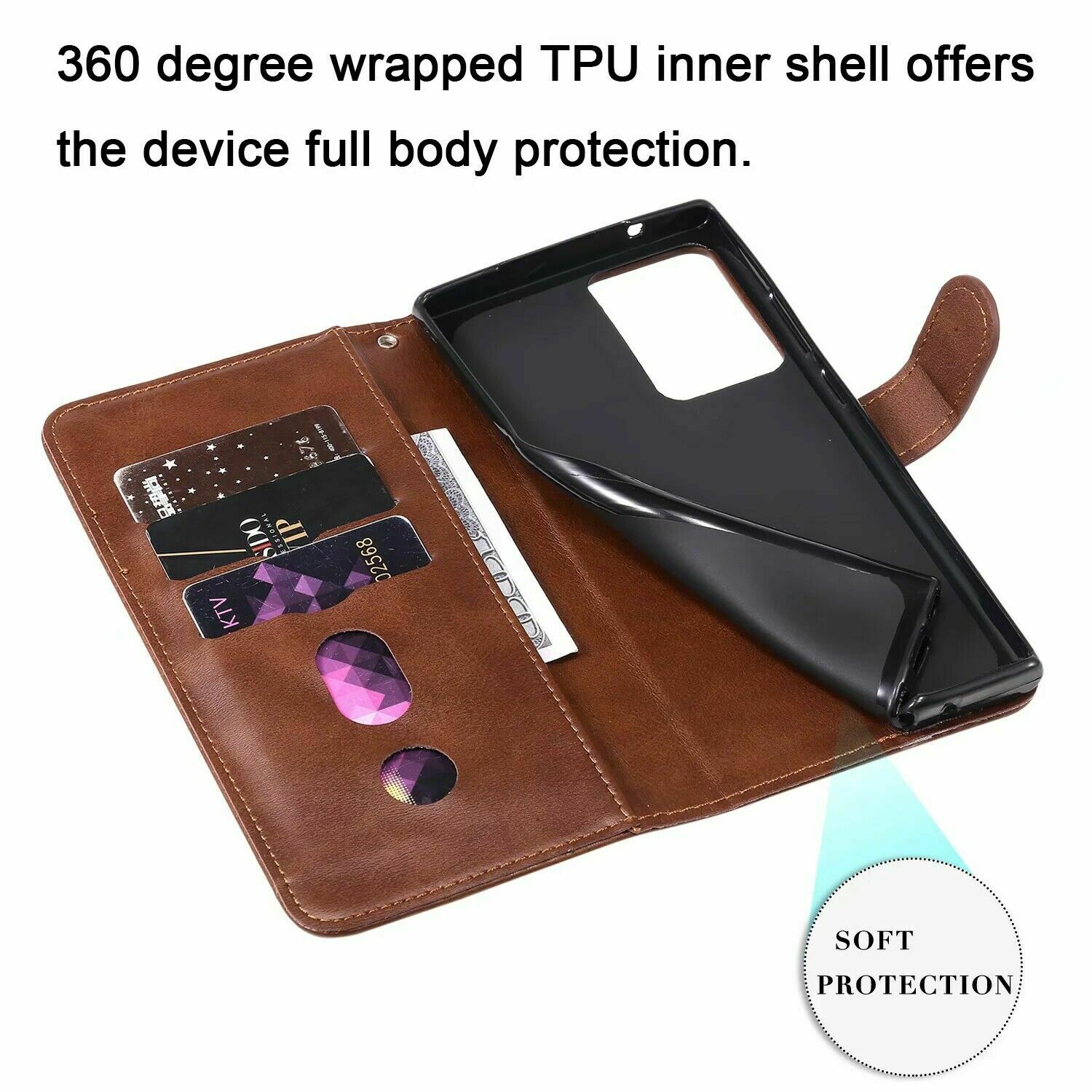 Zipper Wallet Leather Flip Case for Samsung S20 - carolay.co