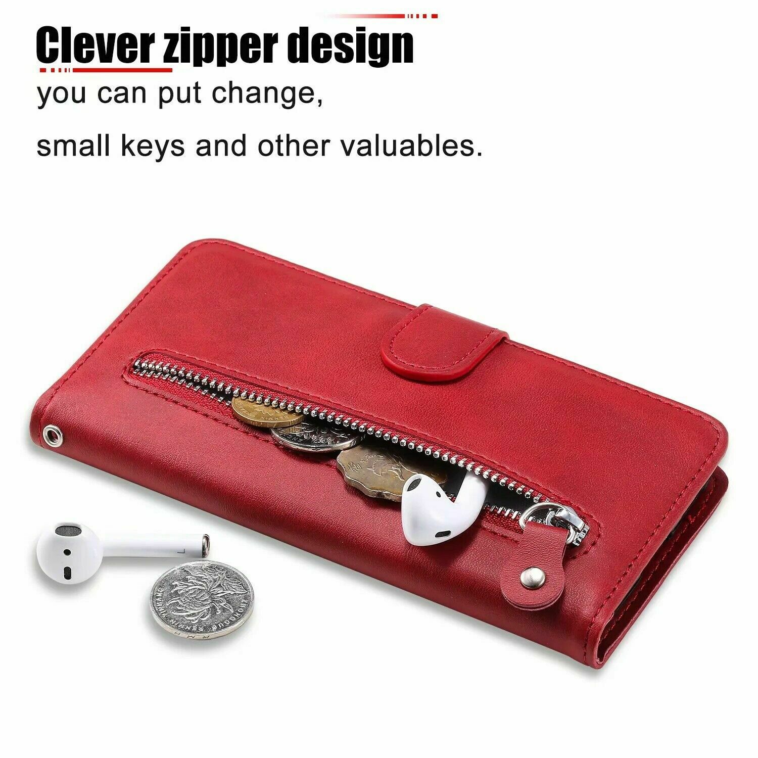 Zipper Wallet Leather Flip Case for Samsung S20 - carolay.co