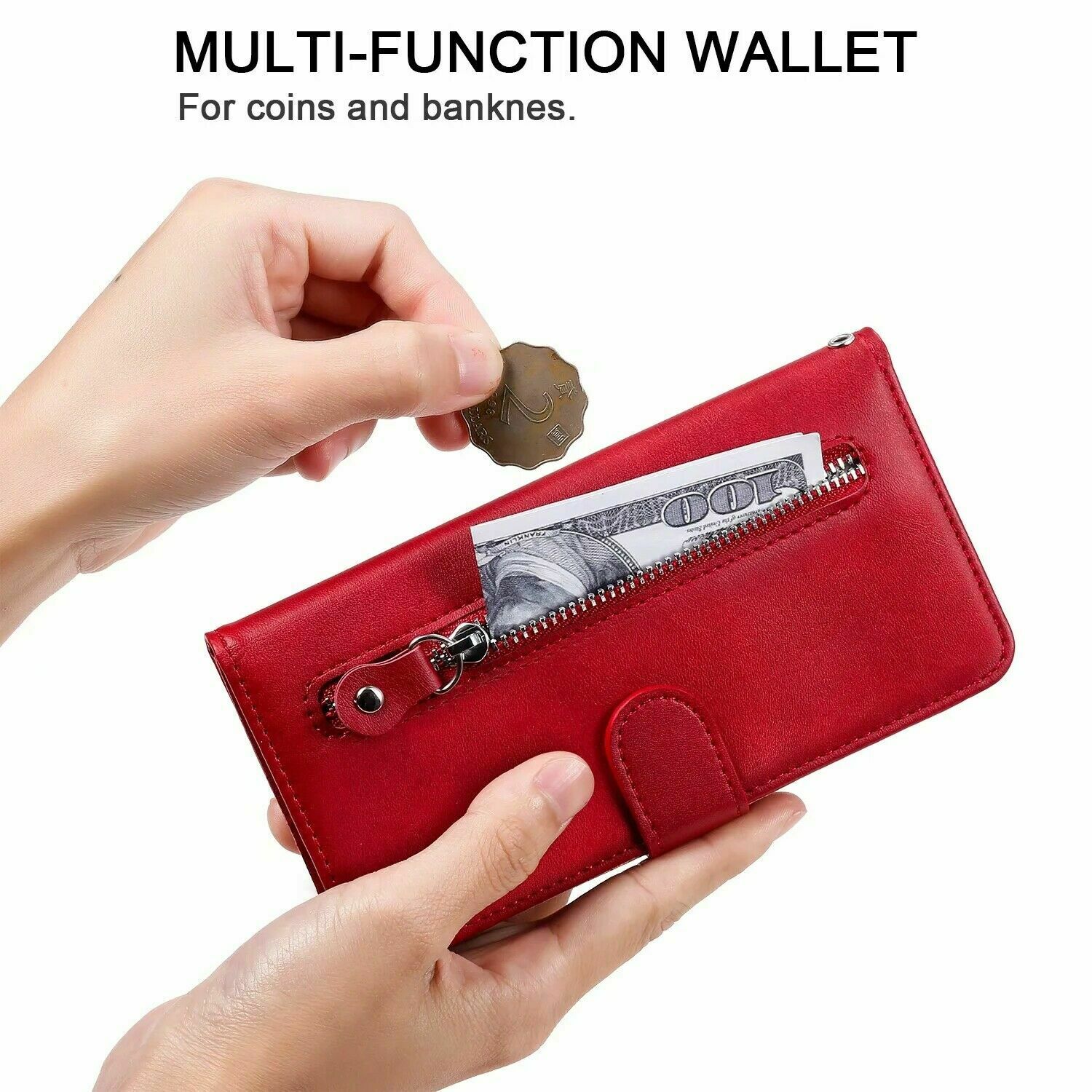 Zipper Wallet Leather Flip Case for Samsung S20 - carolay.co