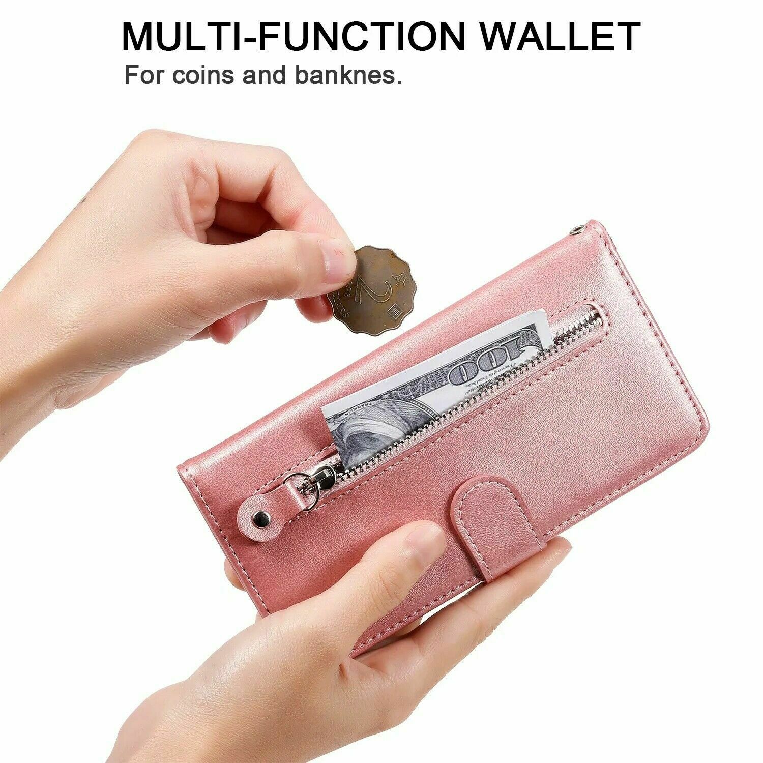 Zipper Wallet Leather Flip Case for Samsung S20 - carolay.co
