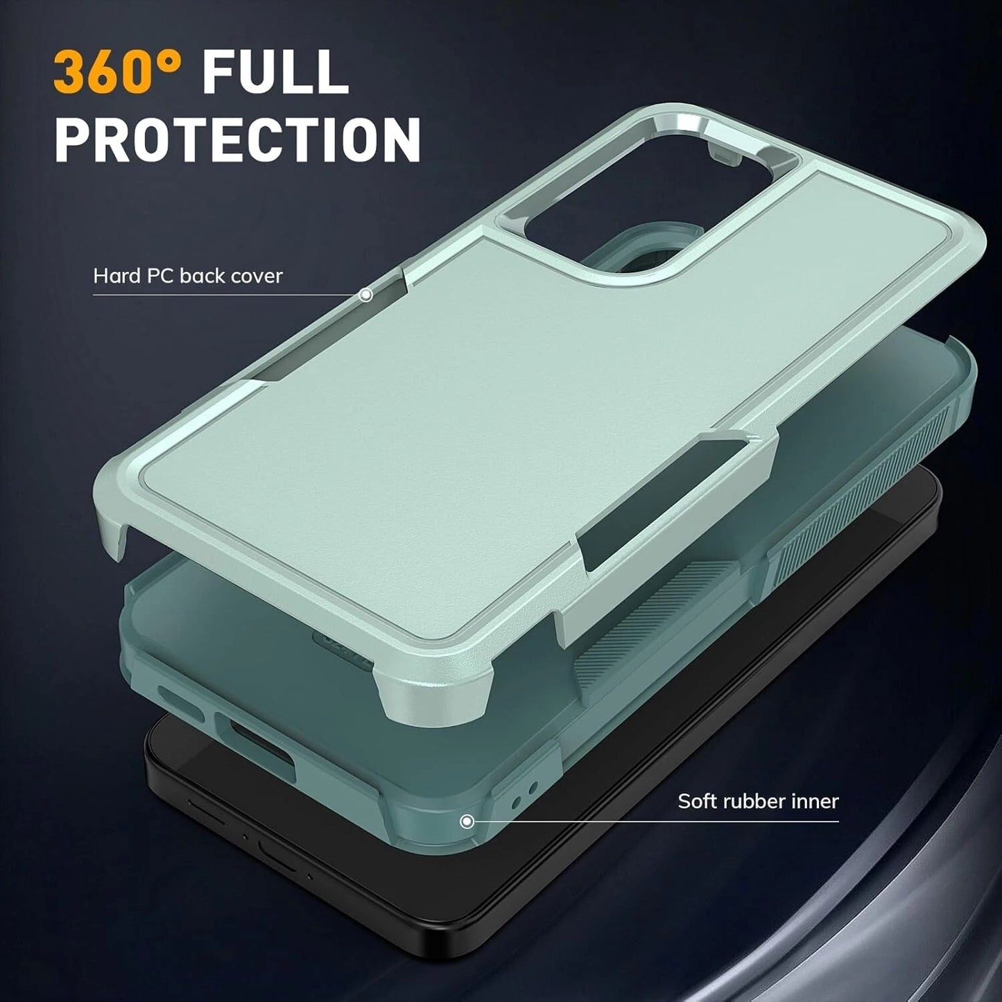 For Samsung Galaxy S25 S25 Plus S25 Ultra Shockproof Case Cover + Tempered Glass