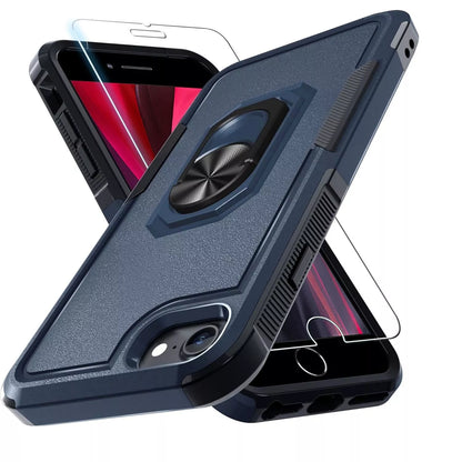 For iPhone 7 8 Plus SE 2nd 3rd Case Shockproof Phone Cover + Tempered Glass