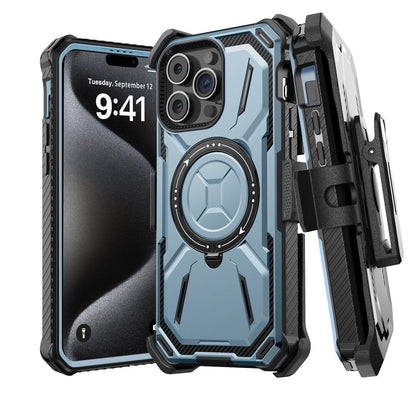 For iPhone 16 Pro Max 15 14 13 12 11 Heavy Duty Defender Case Belt Clip Holster