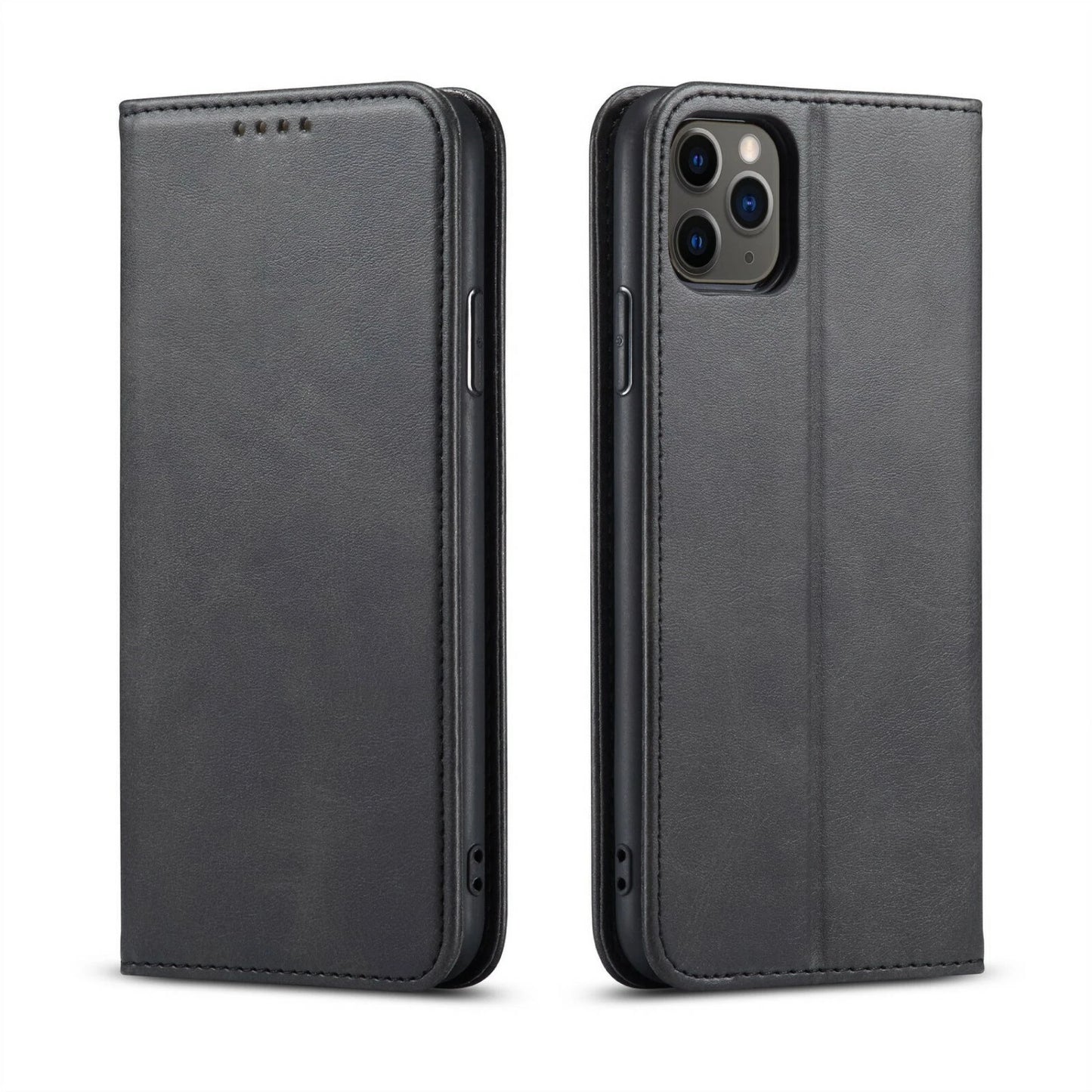 For iPhone 17 16 15 14 13 12 Plus Pro Max Air Leather Magnetic Flip Wallet Case