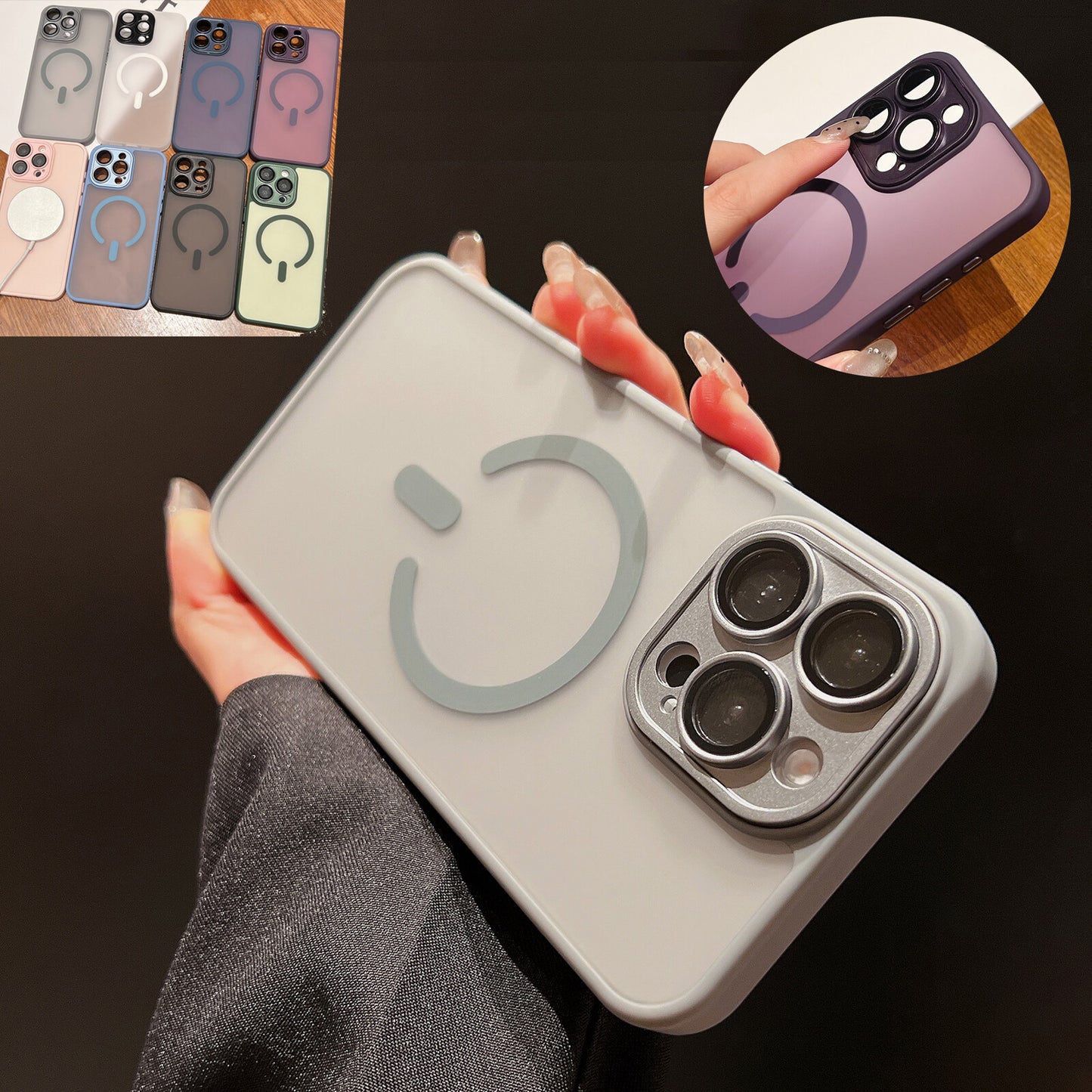 Shockproof Frosted Mag Safe Case For iPhone 17 Pro Max 16 15 14 13 w/ Lens Cover