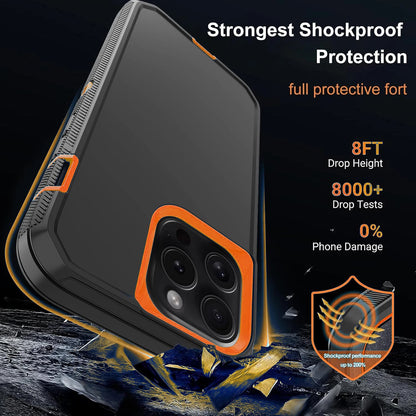 For iPhone 16 Pro Max/16 Pro 15 14 13 11 Case Phone Shockproof Cover+Screen Glas