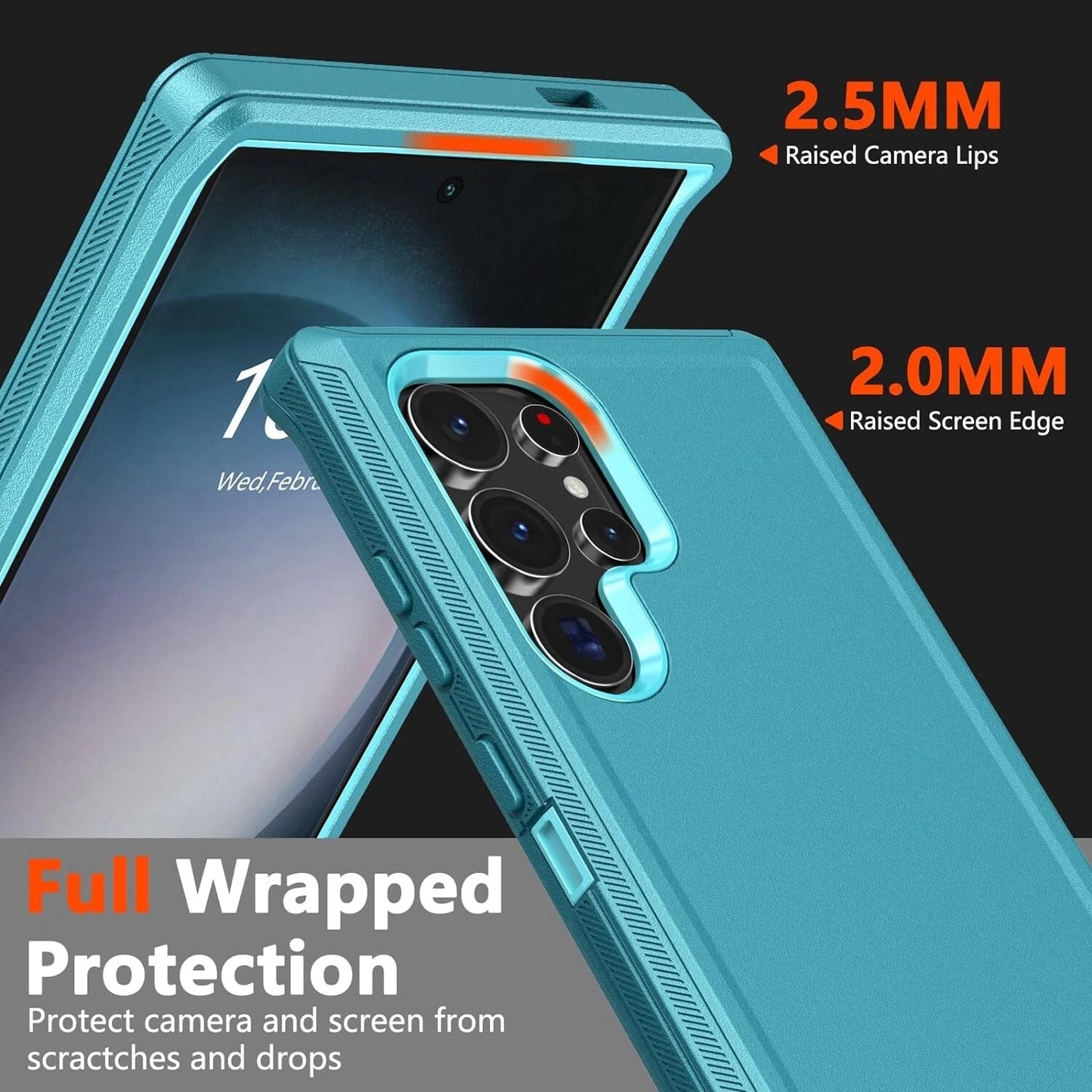 For Samsung Galaxy S25 Ultra Case S24 S23 Plus S22 S21 S20 FE Phone Cover +Glass