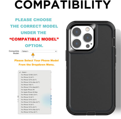 For iPhone 17 Air 16 15 Pro Max 14 13 12 11 Phone Case Heavy Duty Shockproof