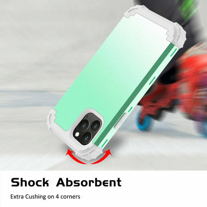 For iPhone 16e 16 17 Pro Max 15 14 13 12 11 Shockproof Rubber Hybrid Armor Case