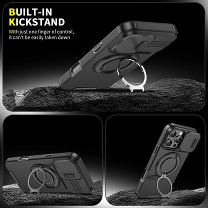 For iPhone 17 16 Pro Max 15 14 13 12 11 Rugged Magnetic Case w Ring Camera Cover