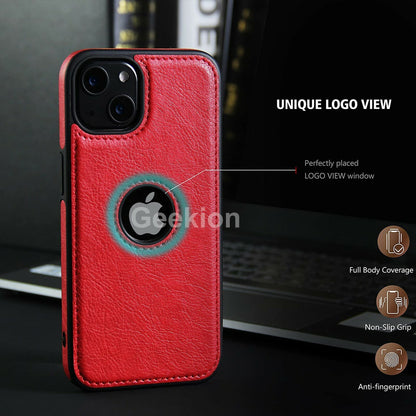 For Apple iPhone 17 16e 15 14 Plus 13 12 11 Pro X Max Case Leather Shockproof