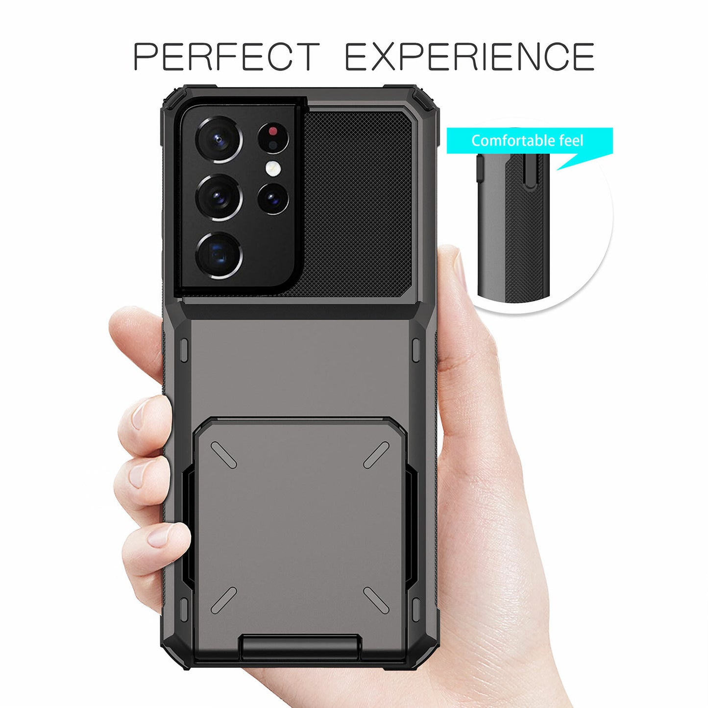 For Samsung Galaxy S25 Ultra S24 S23 S22 S21 Plus Wallet Credit Card Holder Case