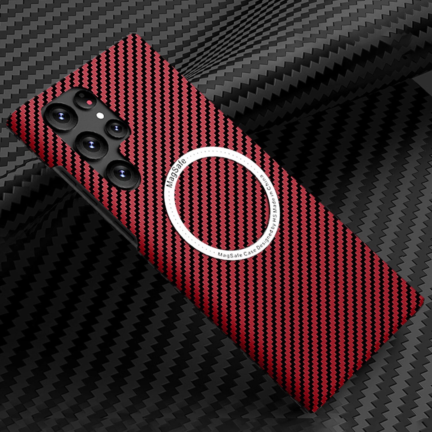 For Samsung Galaxy S25 Ultra S24 S23S22 MagSafe Case Magnetic Carbon Fiber Cover