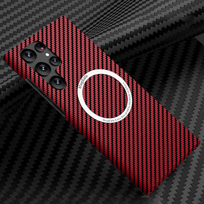 For Samsung Galaxy S25 Ultra S24 S23S22 MagSafe Case Magnetic Carbon Fiber Cover