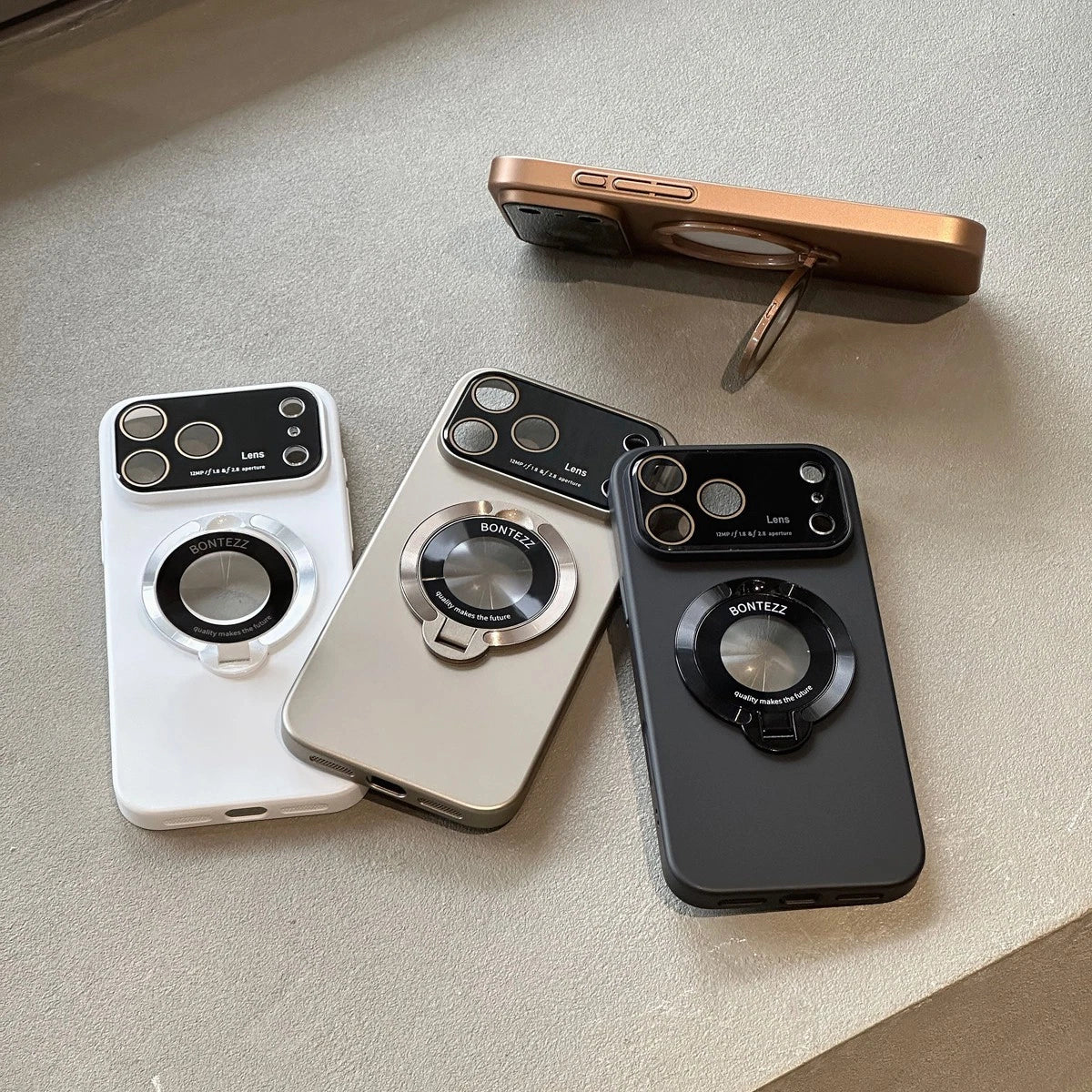 For iPhone 17 Pro Max 16 15 14 13 12 MagSafe Magnetic Lens Shockproof Stand Case