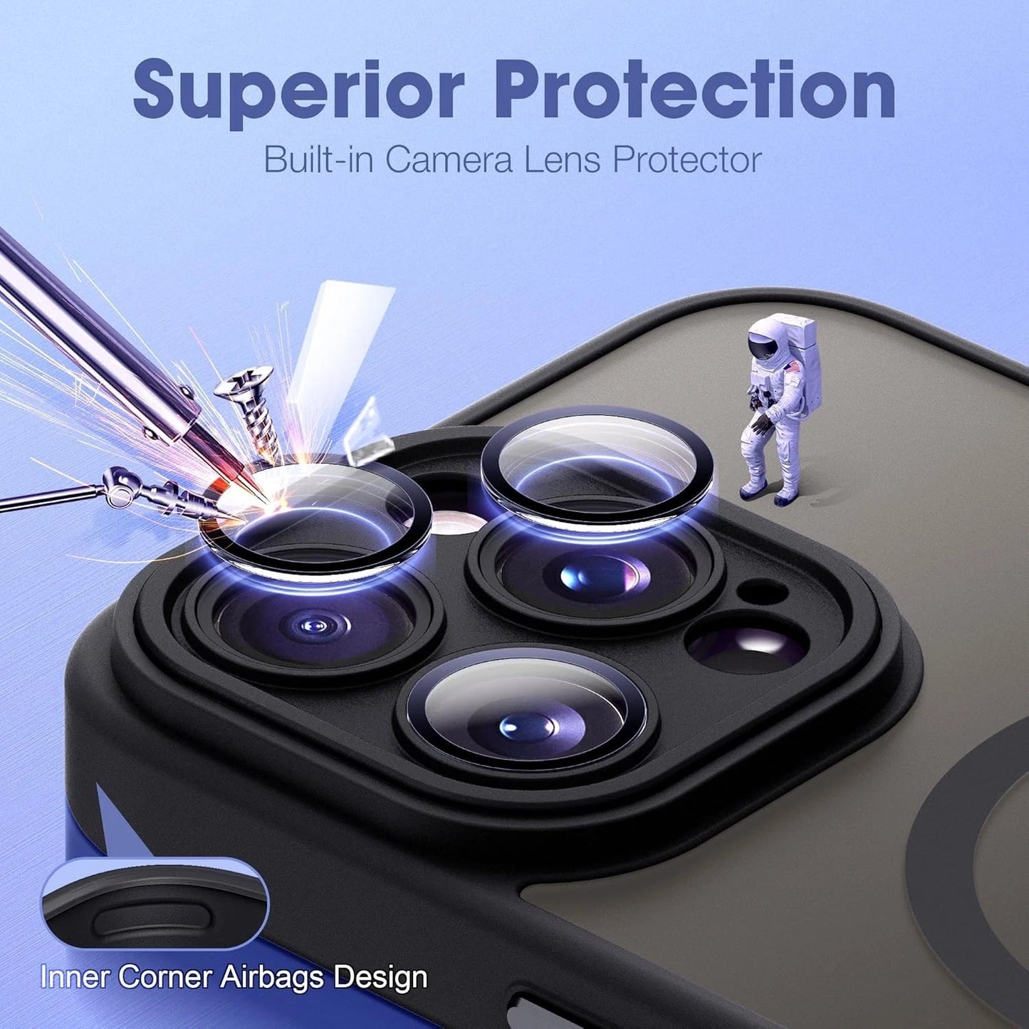 Shockproof Case For iPhone 16 15 14 Pro Max 13 12 11 Lens Cover+2 Tempered Glass