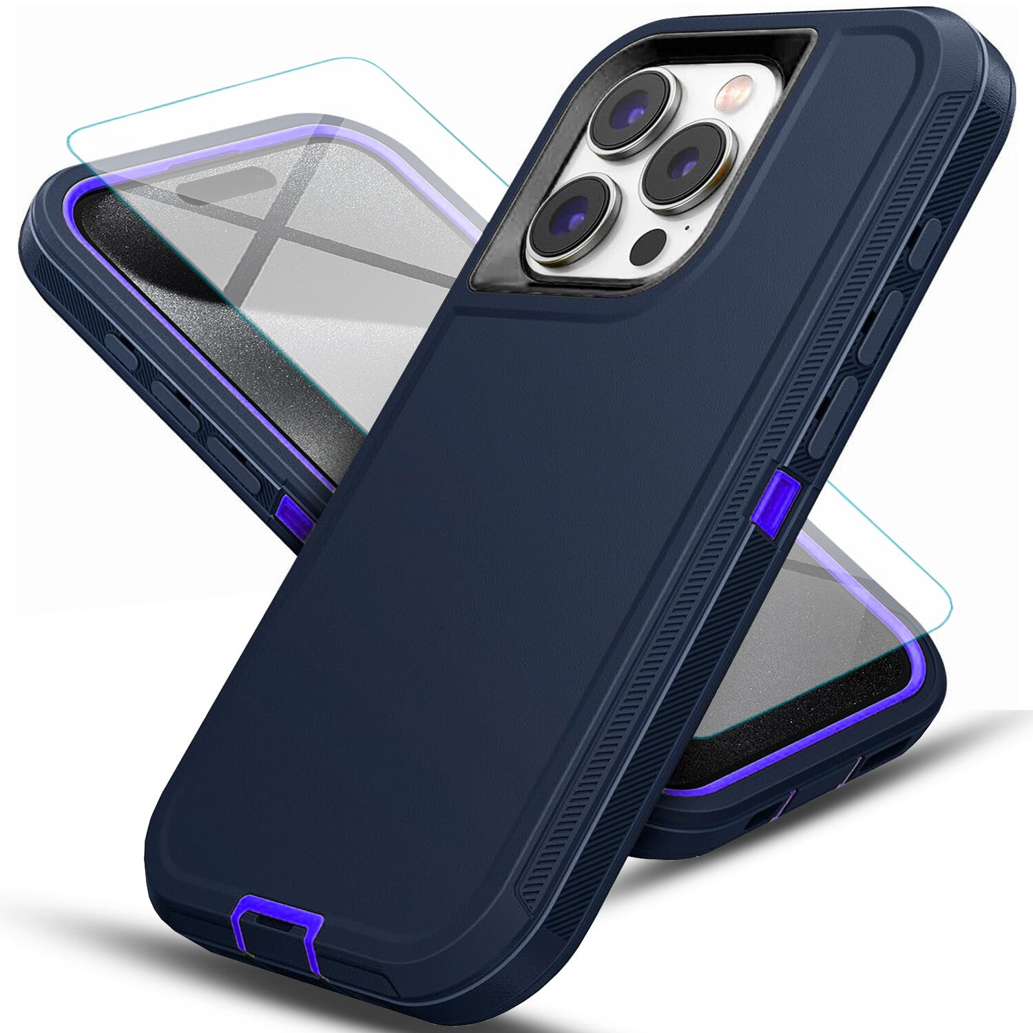 For iPhone 13 Case /13 Pro Max/Mini/Pro/ Phone Cover Shockproof + Tempered Glass