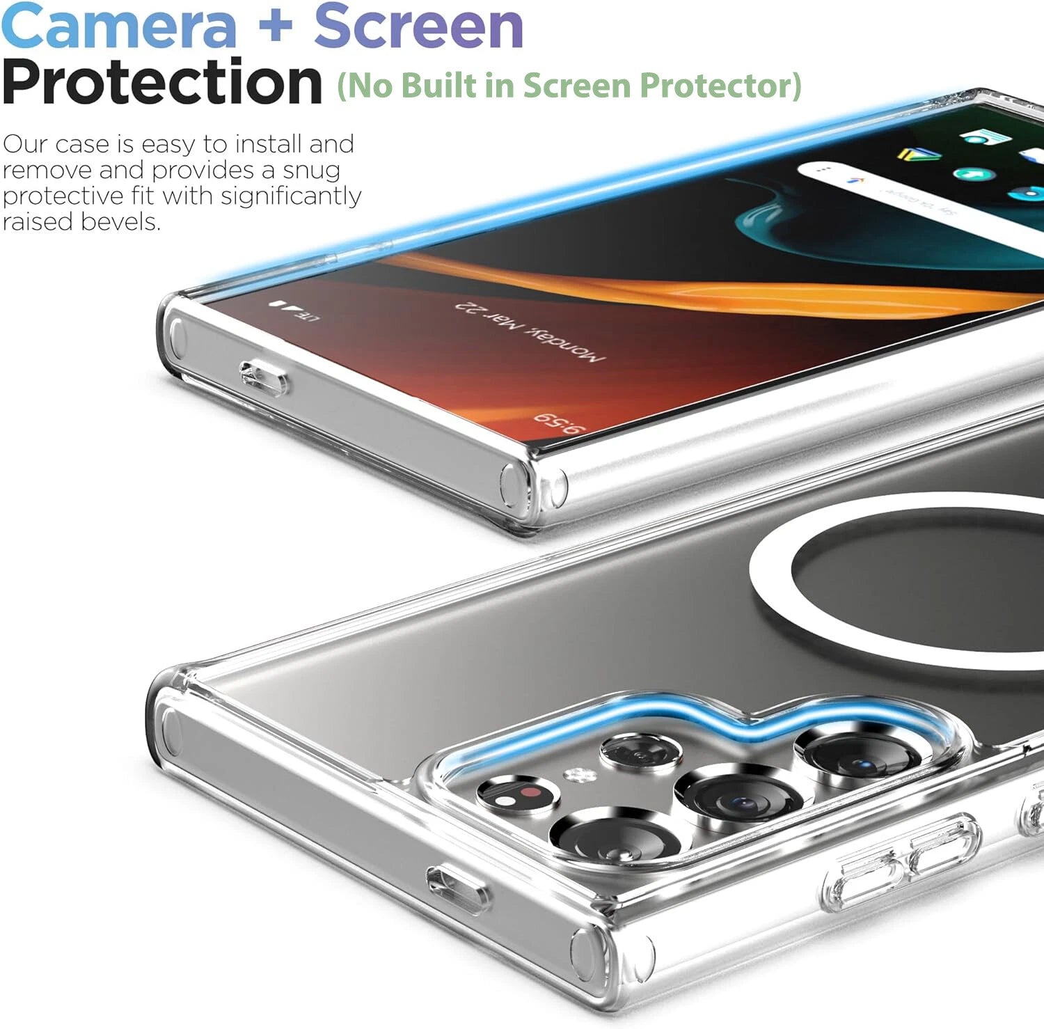 For Samsung Galaxy S25 S24 S23 S22 Plus Ultra Clear Mag Safe Shockproof Case