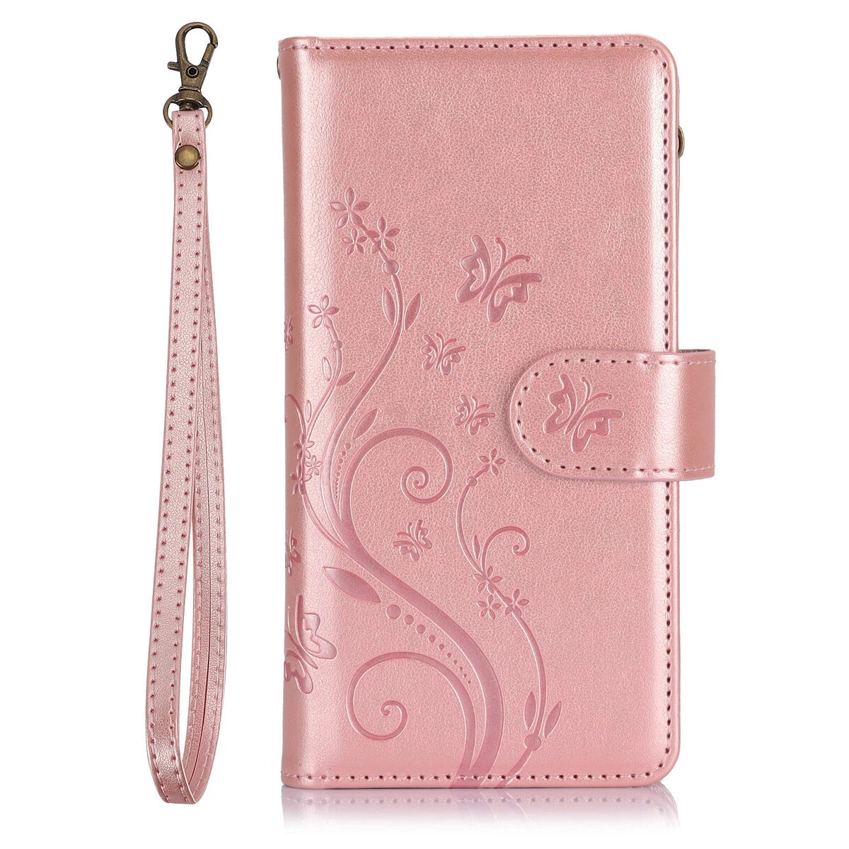 Genuine Leather Zipper Wallet Phone Case for Samsung Galaxy S25 S24 S23 Ultra - RFID Blocking Card Holder