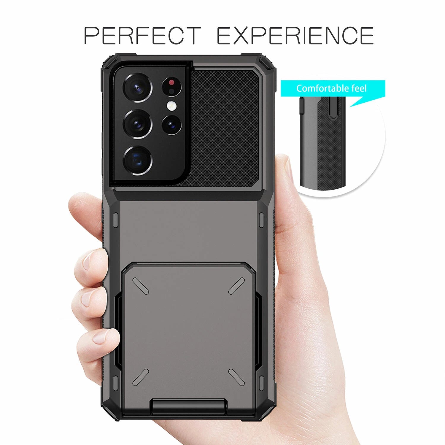 For Samsung Galaxy S25 Ultra S24 S23 S22 S21 Plus Wallet Credit Card Holder Case