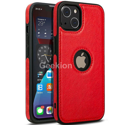 For Apple iPhone 17 16e 15 14 Plus 13 12 11 Pro X Max Case Leather Shockproof