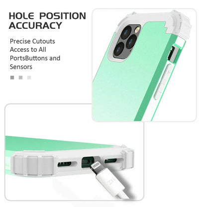 For iPhone 16e 16 17 Pro Max 15 14 13 12 11 Shockproof Rubber Hybrid Armor Case