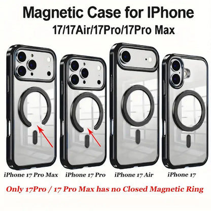 For iPhone 17 Pro Max Case 17 Pro 16 Phone Cover Shockproof Frost+Tempered Glass