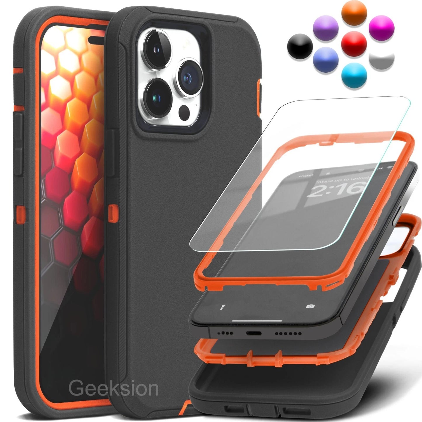 For iPhone 17 Air 16e 15 14 13 12 11 Pro Max XR X Max Rugged Shockproof Case
