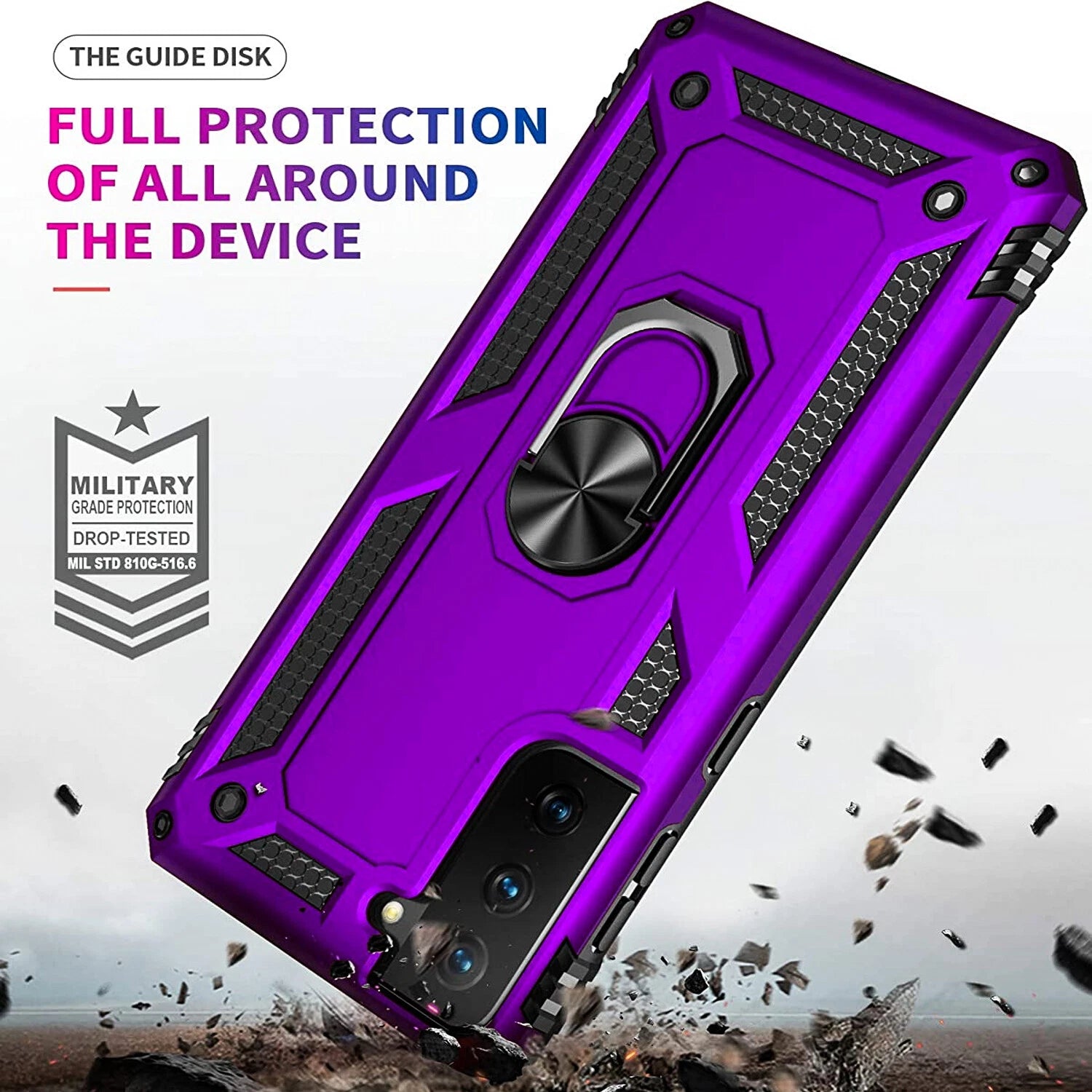 For Samsung Galaxy S21 Case /S21 Ultra/FE Phone Cover + Tempered Glass Screen