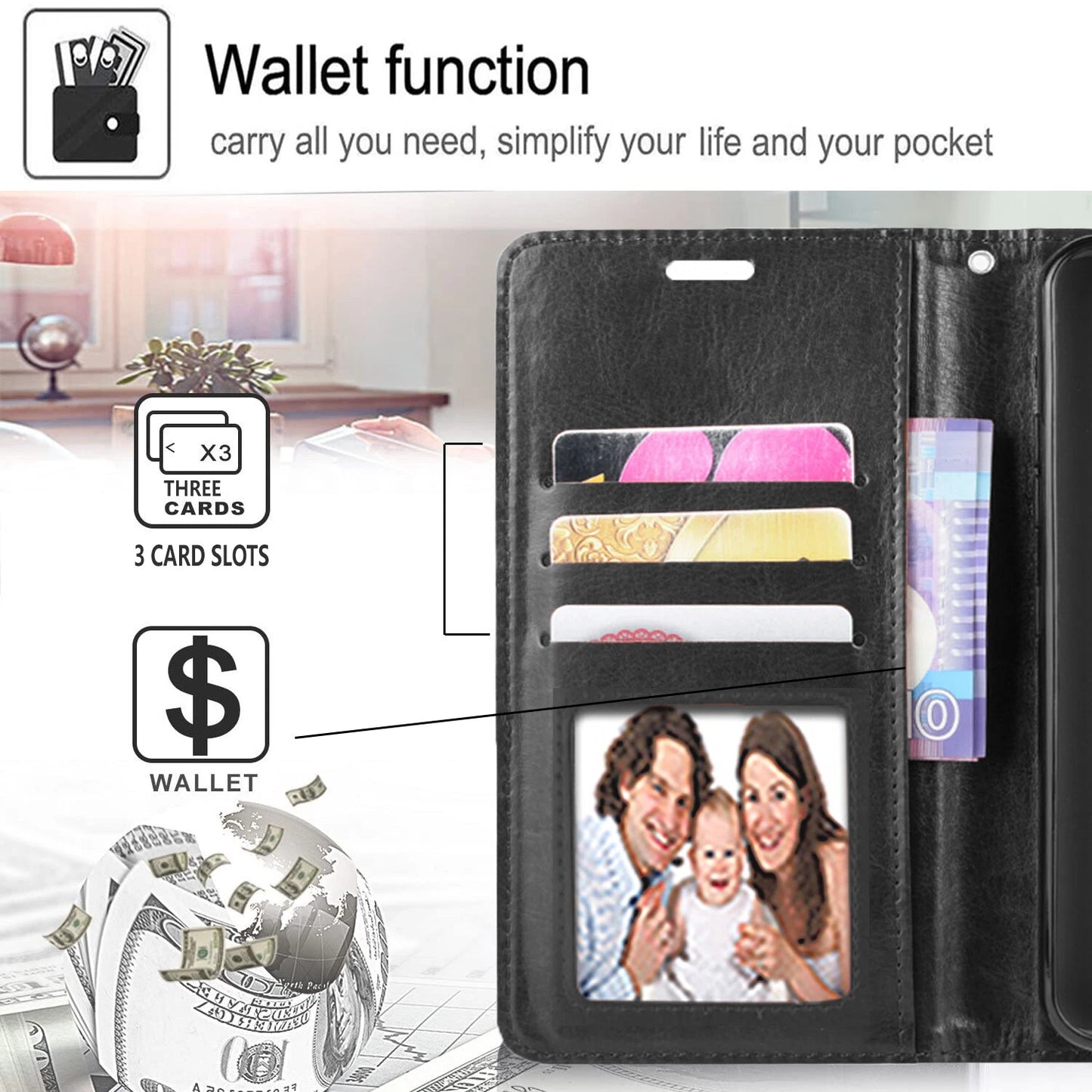 For Samsung Galaxy A16 5G A15 A14 A54 A03S A13 Case Phone Cover + Tempered Glass