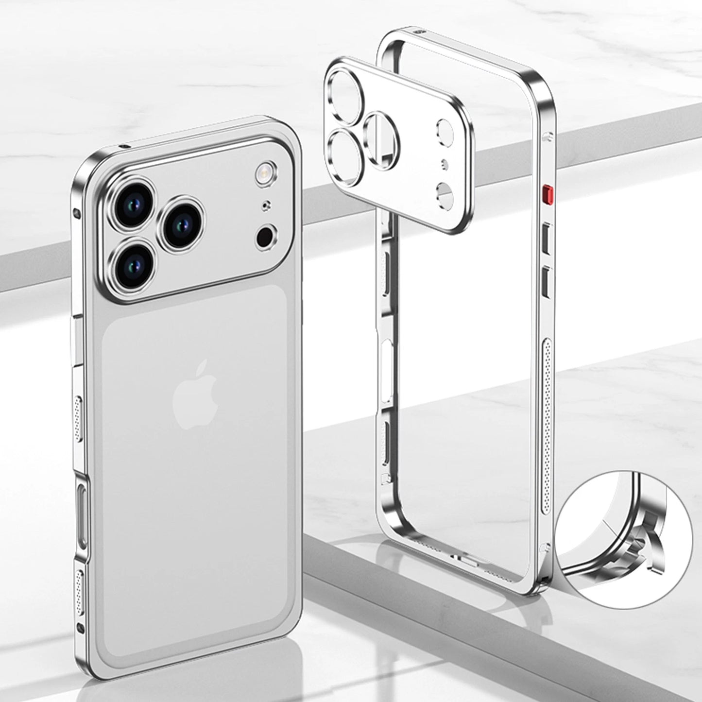 For iPhone 17 Pro Max/17 Pro/17/Air Metal Bumper Case +Camera Lens Protection