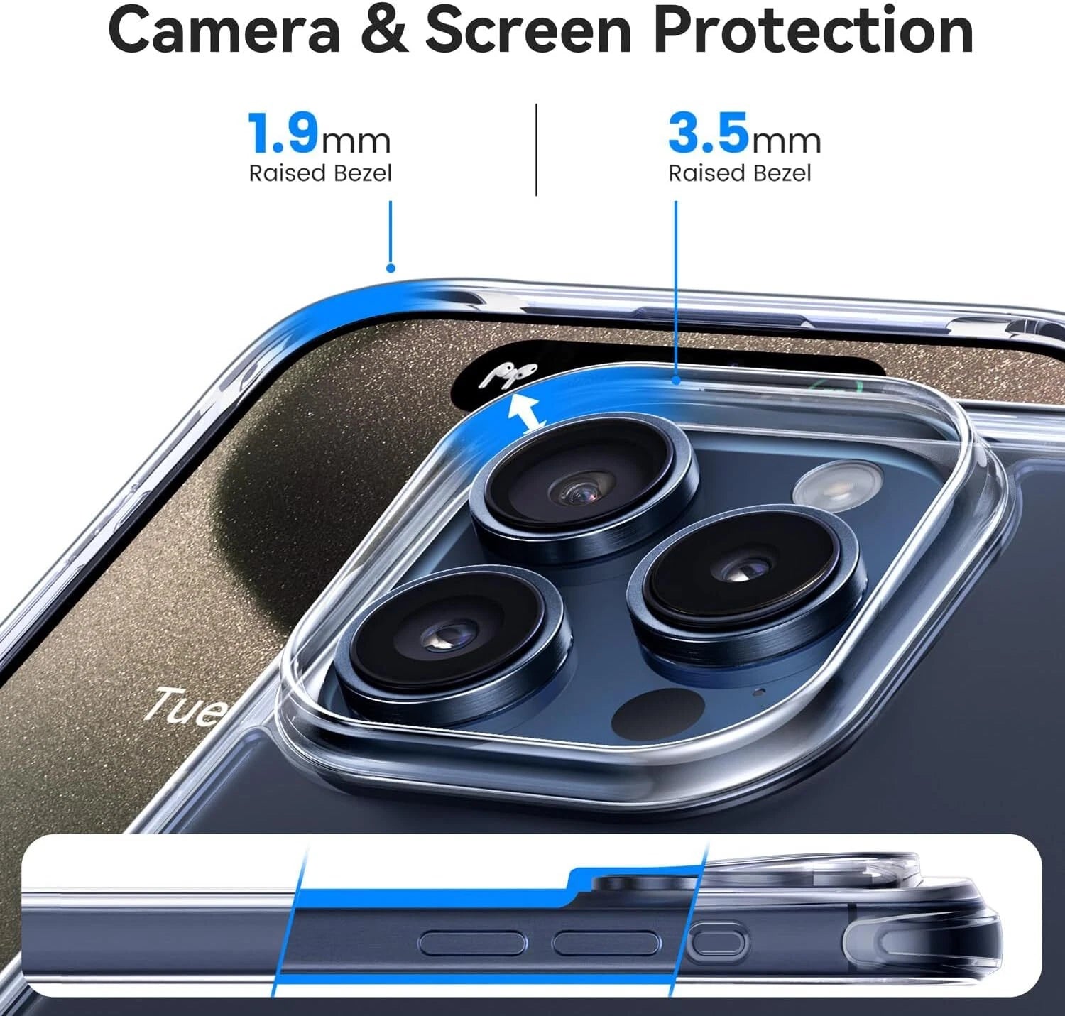Clear Case Shockproof Cover for iPhone 17 16 15 14 13 12 11 Pro Max Mini XS XR X