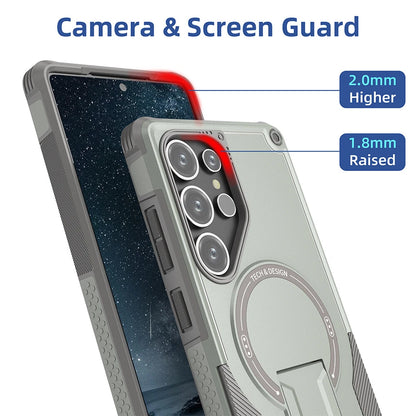 Samsung Galaxy S25 Ultra S24 A17 A16 Shockproof MagSafe Case with Built-in Stand - Heavy Duty Protection