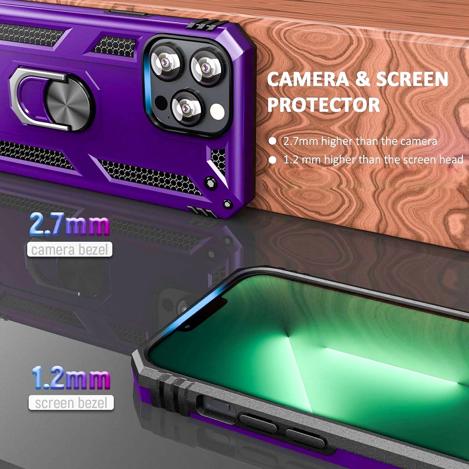 For iPhone 17 Pro Max Case 17 Pro 16 15 14 13 12 11 Phone Cover + Tempered Glass