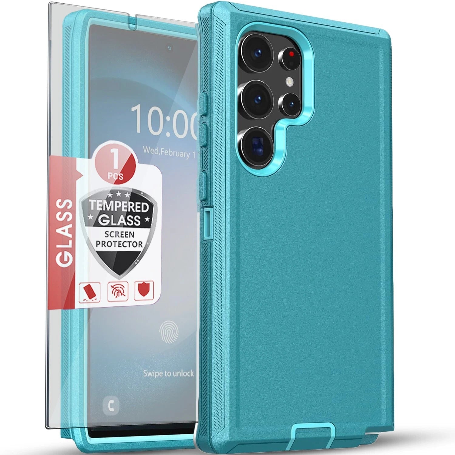 For Samsung Galaxy S25 Ultra Case S24 S23 Plus S22 S21 S20 FE Phone Cover +Glass