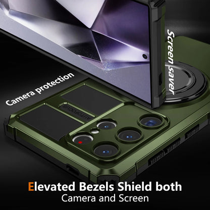 For Samsung Galaxy S24/S23/S25 Ultra Rugged Armor Phone Case + Screen Protector