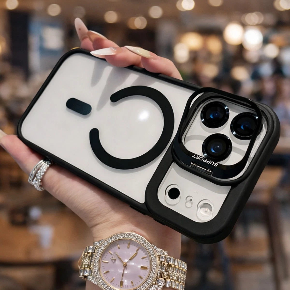 For iPhone 17 16 15 14 13 12 Pro Max Shockproof Mag Case + Lens Screen Protector