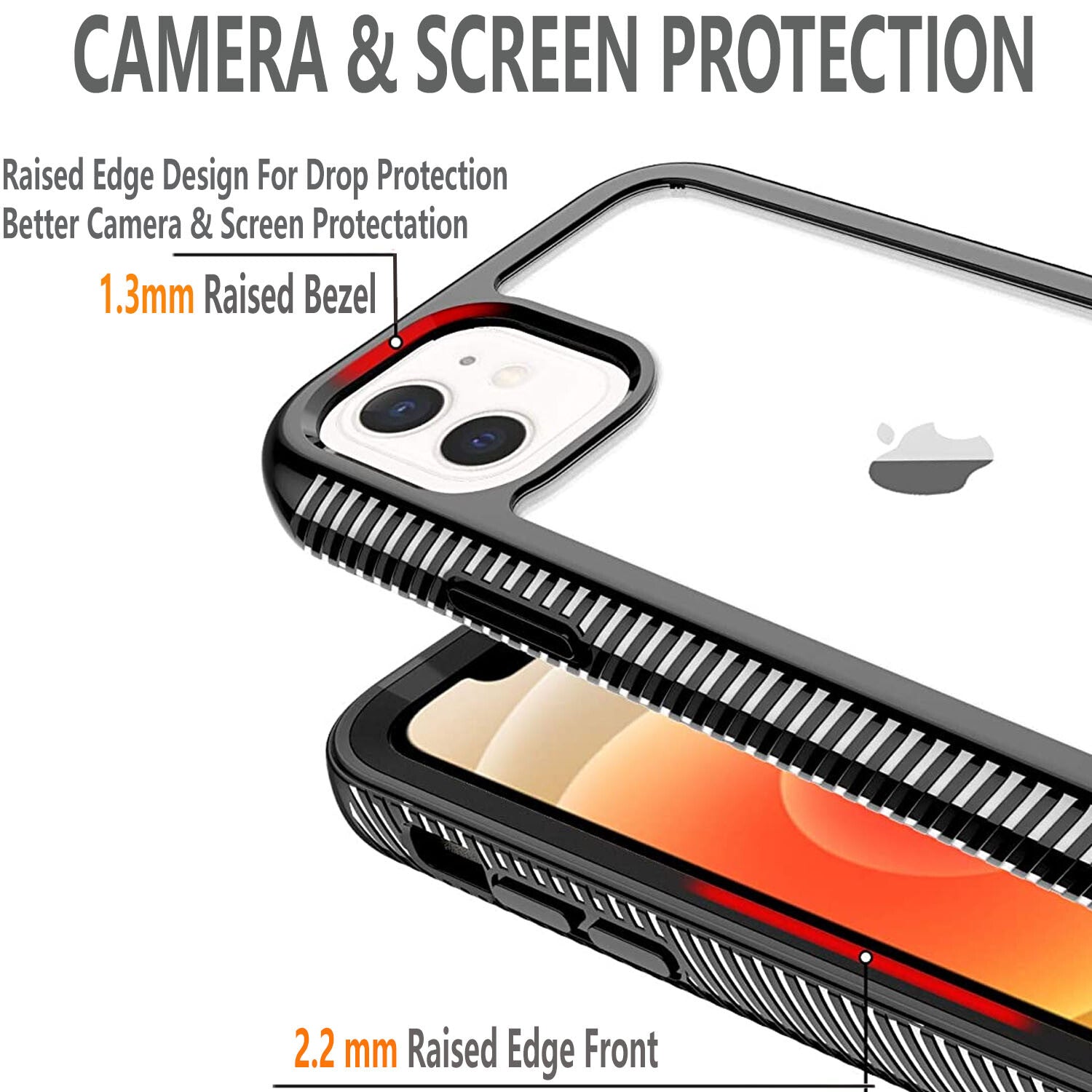 For iPhone 13 Case /13 Pro Max/Mini/Pro/ Phone Cover Shockproof + Tempered Glass