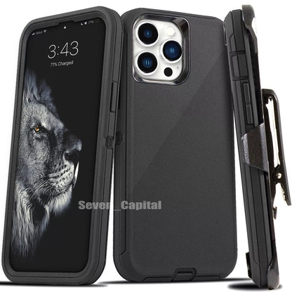 For iPhone 17 Air 16 15 14 Plus 13 12 11 Pro Max Shockproof Heavy Duty Case Clip