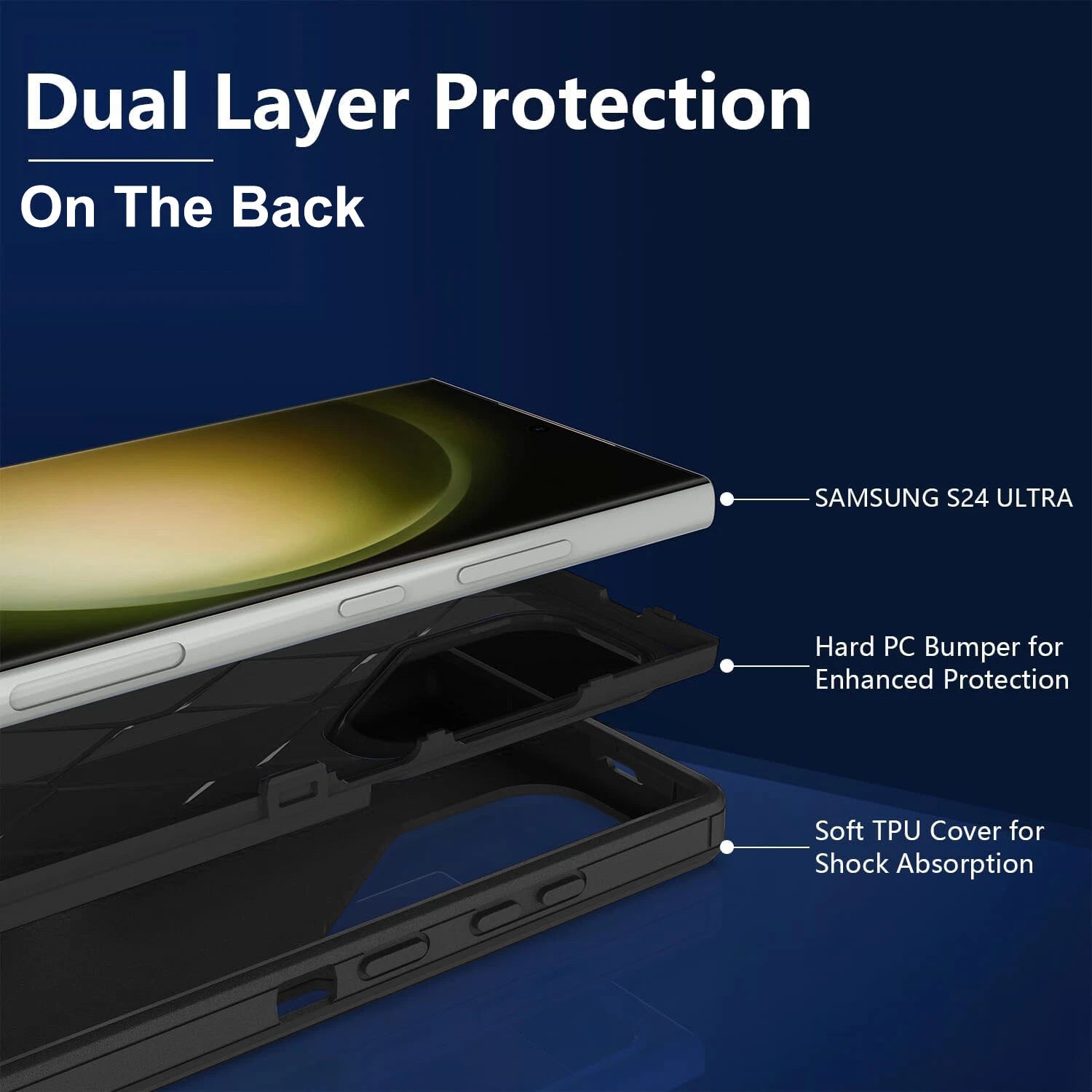 For Samsung Galaxy S25 Ultra 24 23 22 + Shockproof Case Cover+Screen Protector