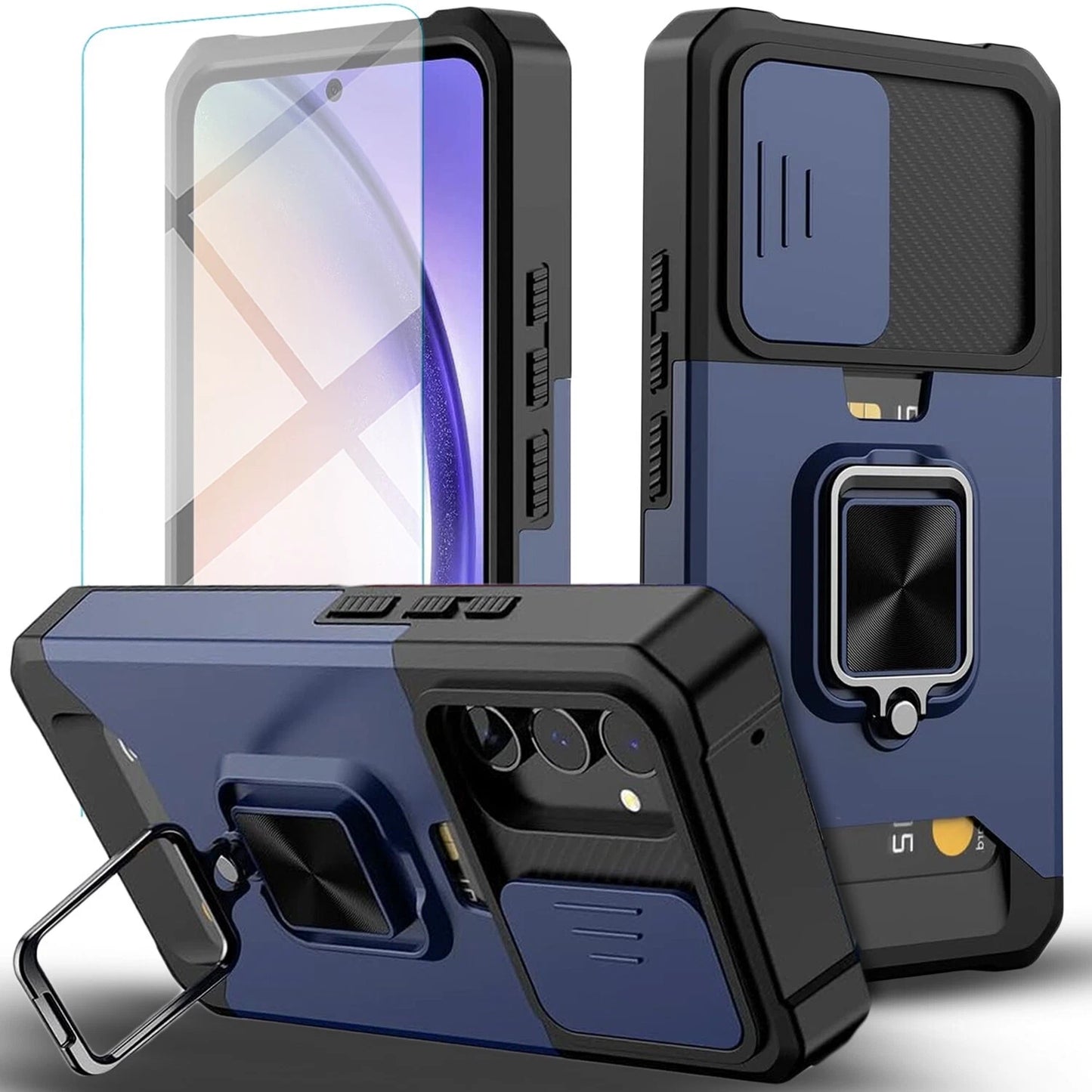 For Samsung Galaxy A15 5G Case Phone Cover Shockproof + Tempered Glass Protector