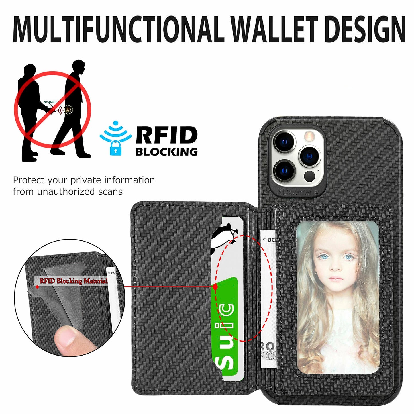 Magnetic Flip Wallet Card Holder Case For iPhone 14 15 16 17 Pro Max 13 12 11 7